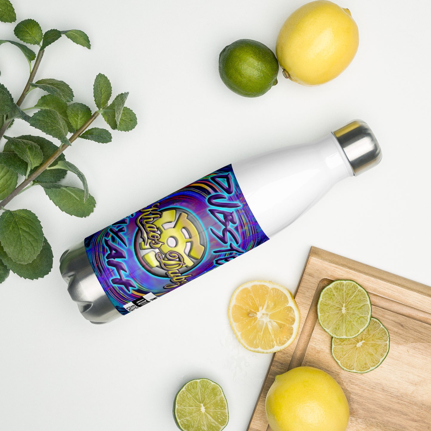 Dubstep Fiyah Stainless Steel Water Bottle