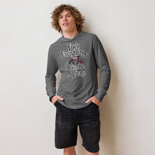 Become A Pirate Hooded long-sleeve tee