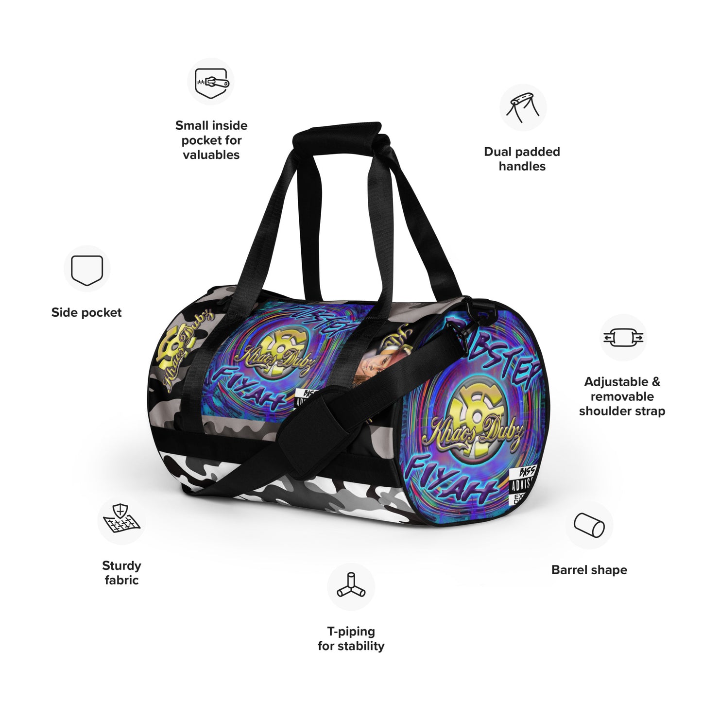 Dubstep Fiyah Custom gym bag