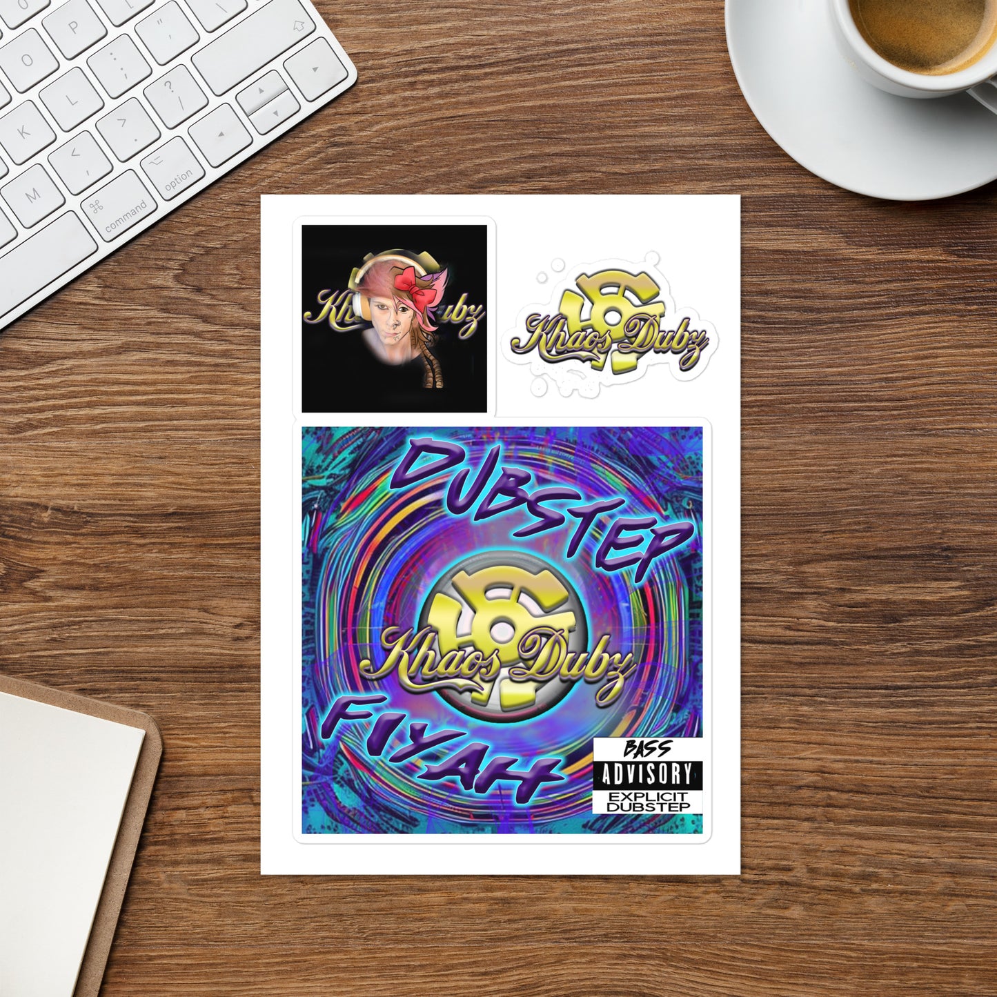 Dubstep Fiyah Sticker sheet